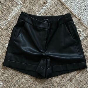 J. Crew Women's High Rise Vegan Leather  Shorts